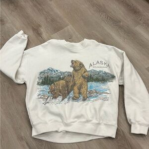 Abercrombie & Fitch Ivory Hoodies & Sweatshirts size L Oversized